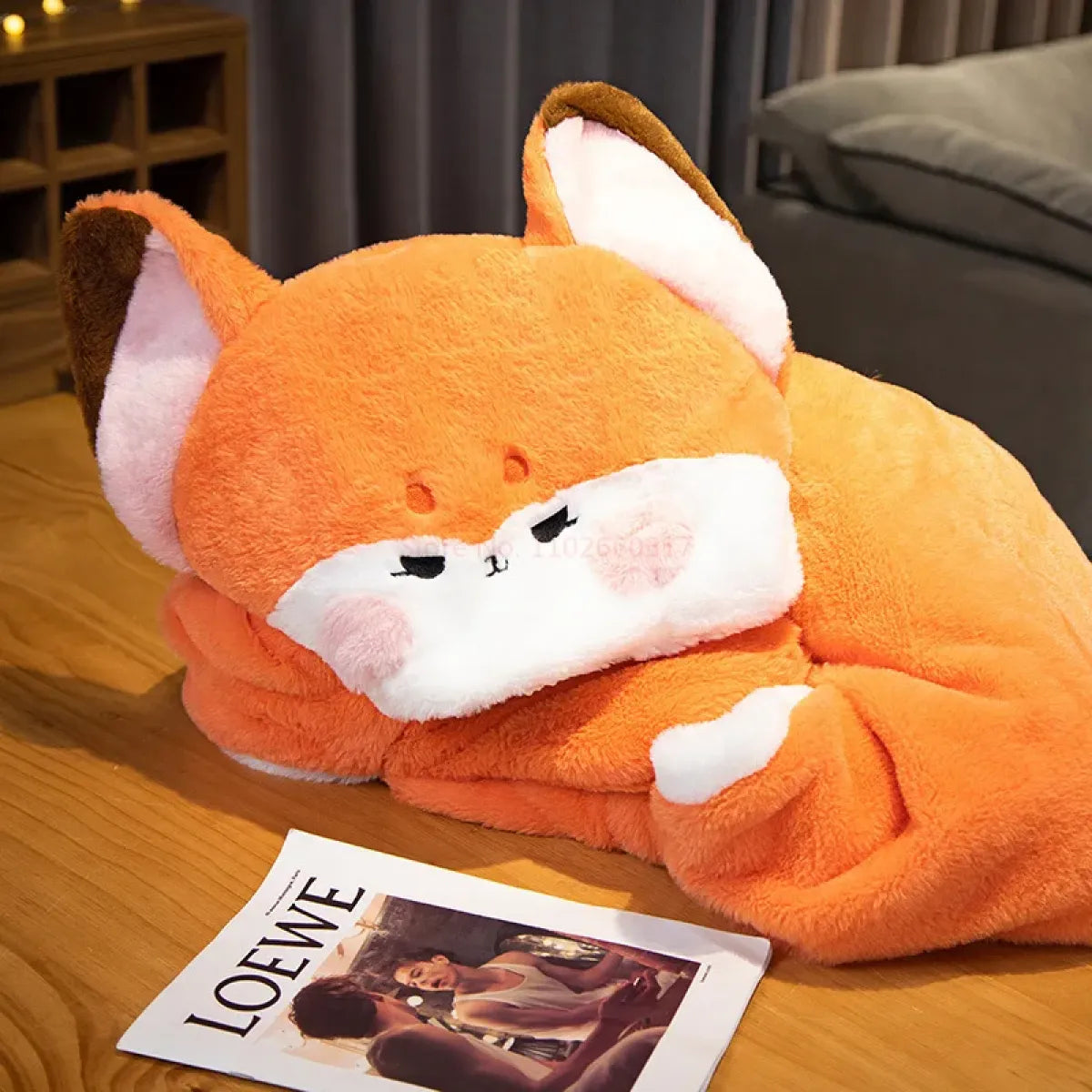 Kawaii Fox Plush Blanket Robe - Best Sellers - 4
