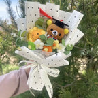 Kawaii Graduation Plush Bouquet – Cartoon Bear & Sunflower Gift Set - Plushies - Plushie - 18
