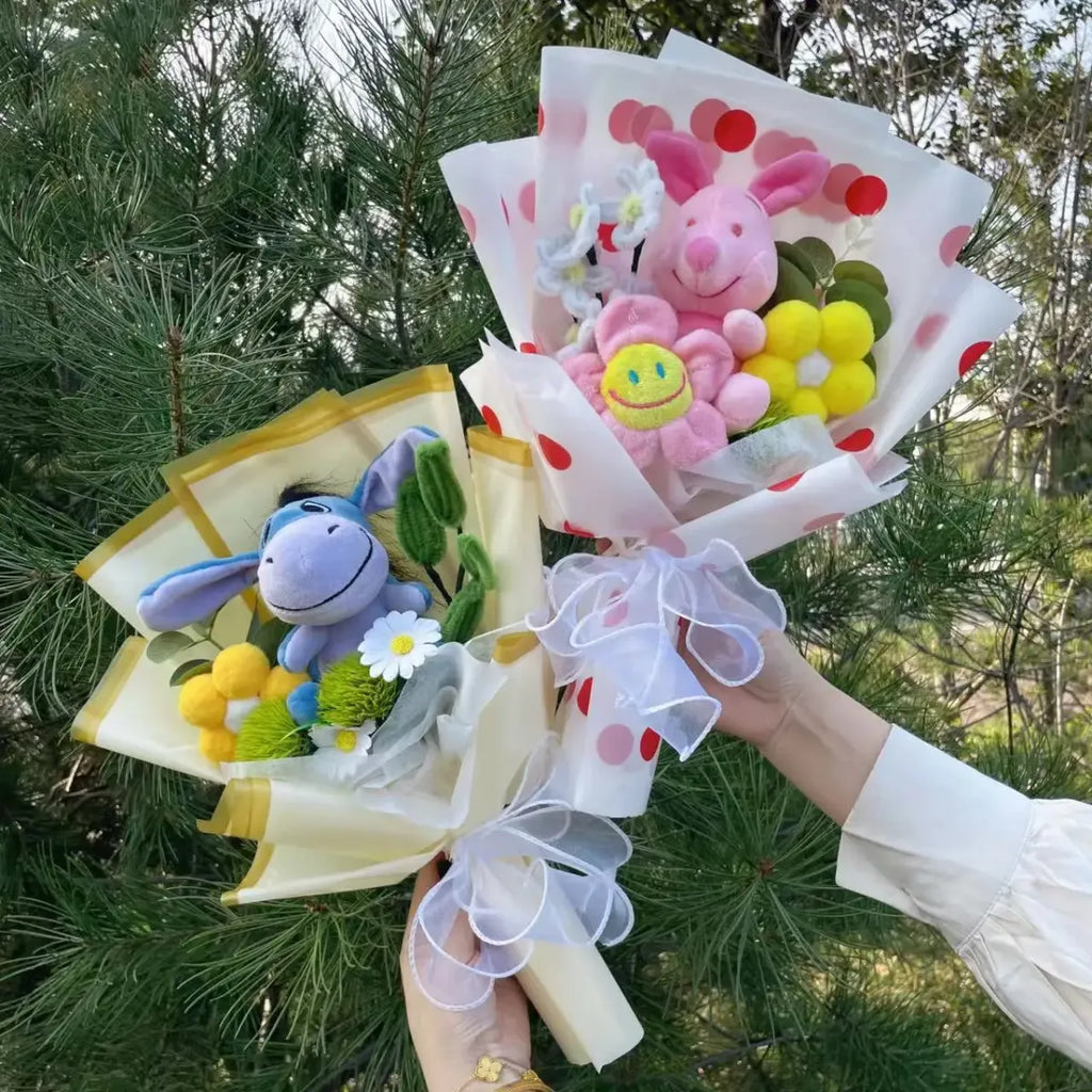 Kawaii Eeyore & Flower Plush Bouquet – Cute Valentine’s or Birthday Gift - Harajuku Style - Plushie - 1