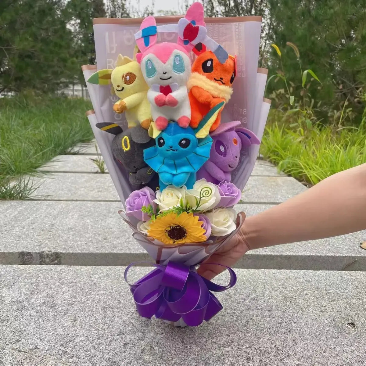 Kawaii Pokemon Plush Bouquet – Handmade Anime Gift for Kids - Anime - Plushie - 6