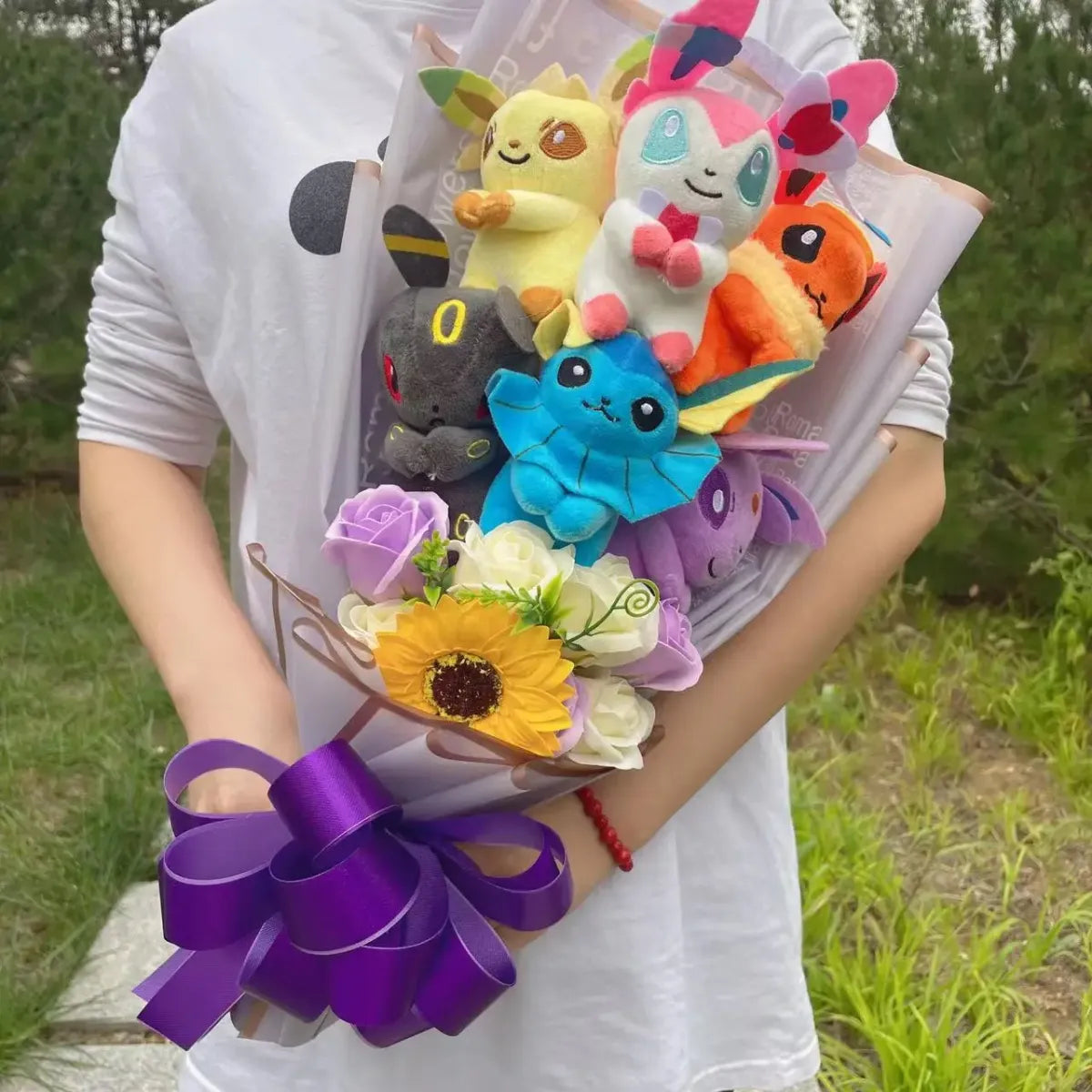Kawaii Pokemon Plush Bouquet – Handmade Anime Gift for Kids - Anime - Plushie - 2