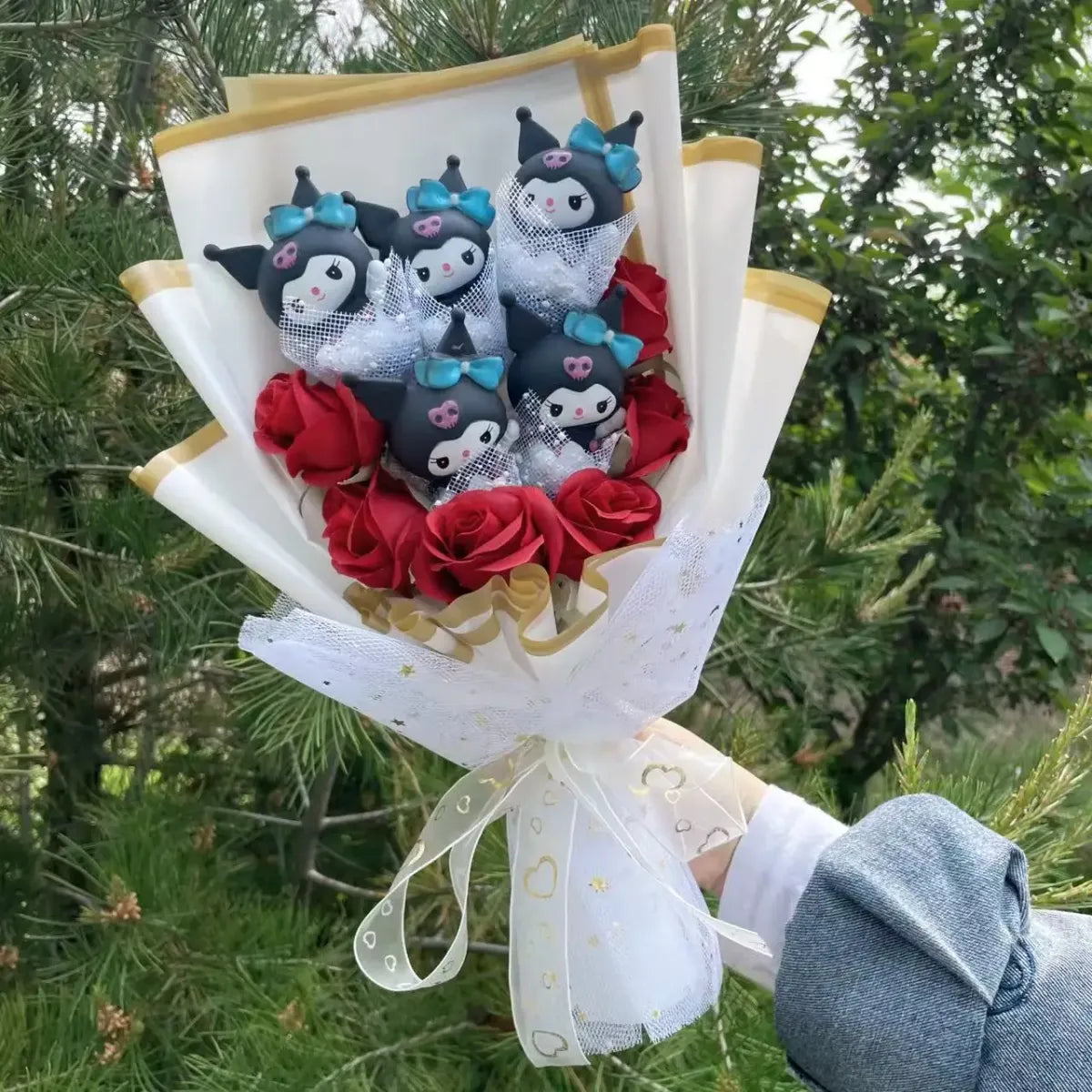 Kawaii Hello Kitty Plush Bouquet – Pink Red & Purple Valentine’s Gift - Harajuku Style - Plushie - 9