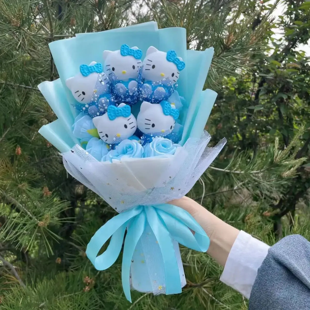 Kawaii Hello Kitty Plush Bouquet – Pink Red & Purple Valentine’s Gift - Harajuku Style - Plushie - 8