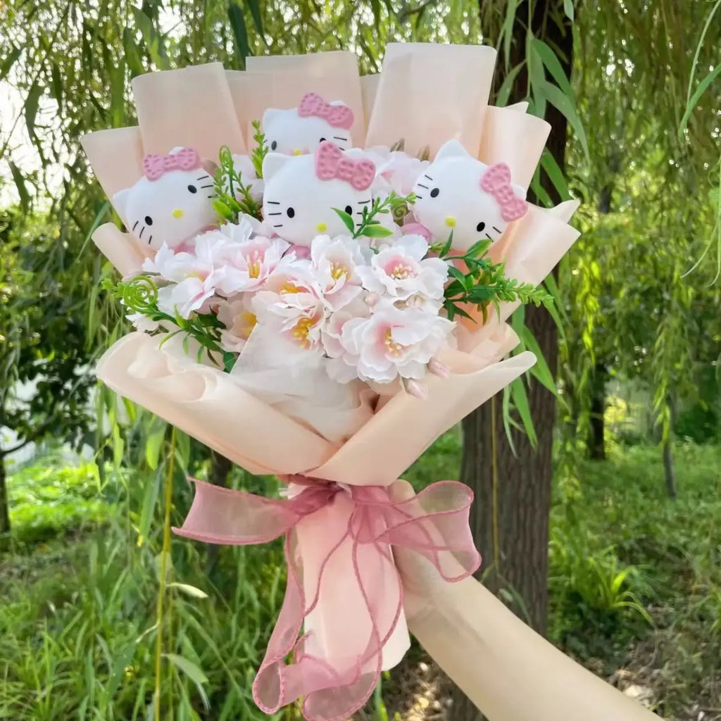 Kawaii Hello Kitty Plush Bouquet – Sanrio Flower Gift for Birthdays - Plushies - Plushie - 27