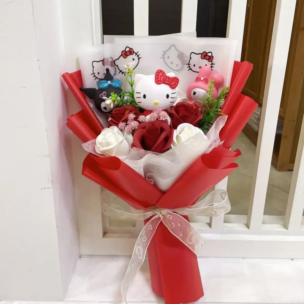 Kawaii Hello Kitty Plush Bouquet – Sanrio Flower Gift for Birthdays - Plushies - Plushie - 34
