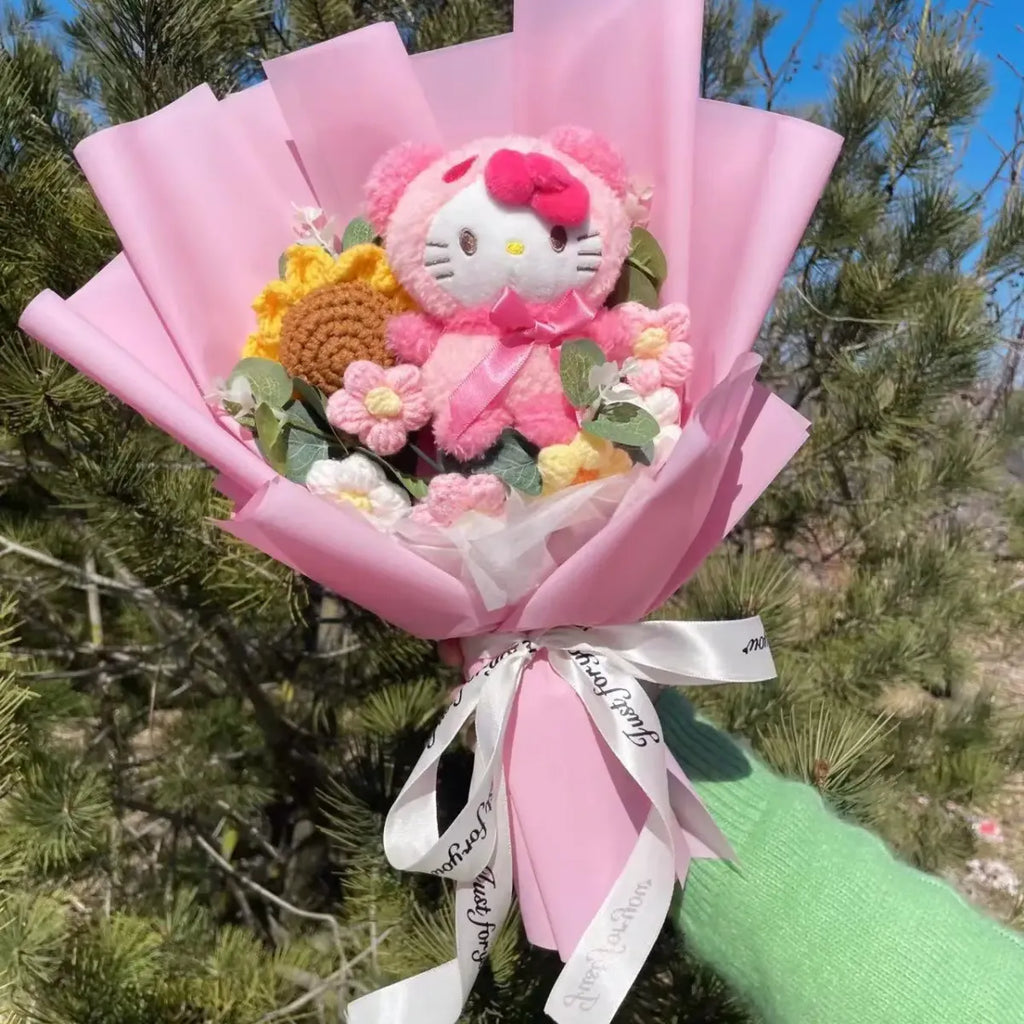 Kawaii Hello Kitty Plush Bouquet – Sanrio Flower Gift for Birthdays - Plushies - Plushie - 24
