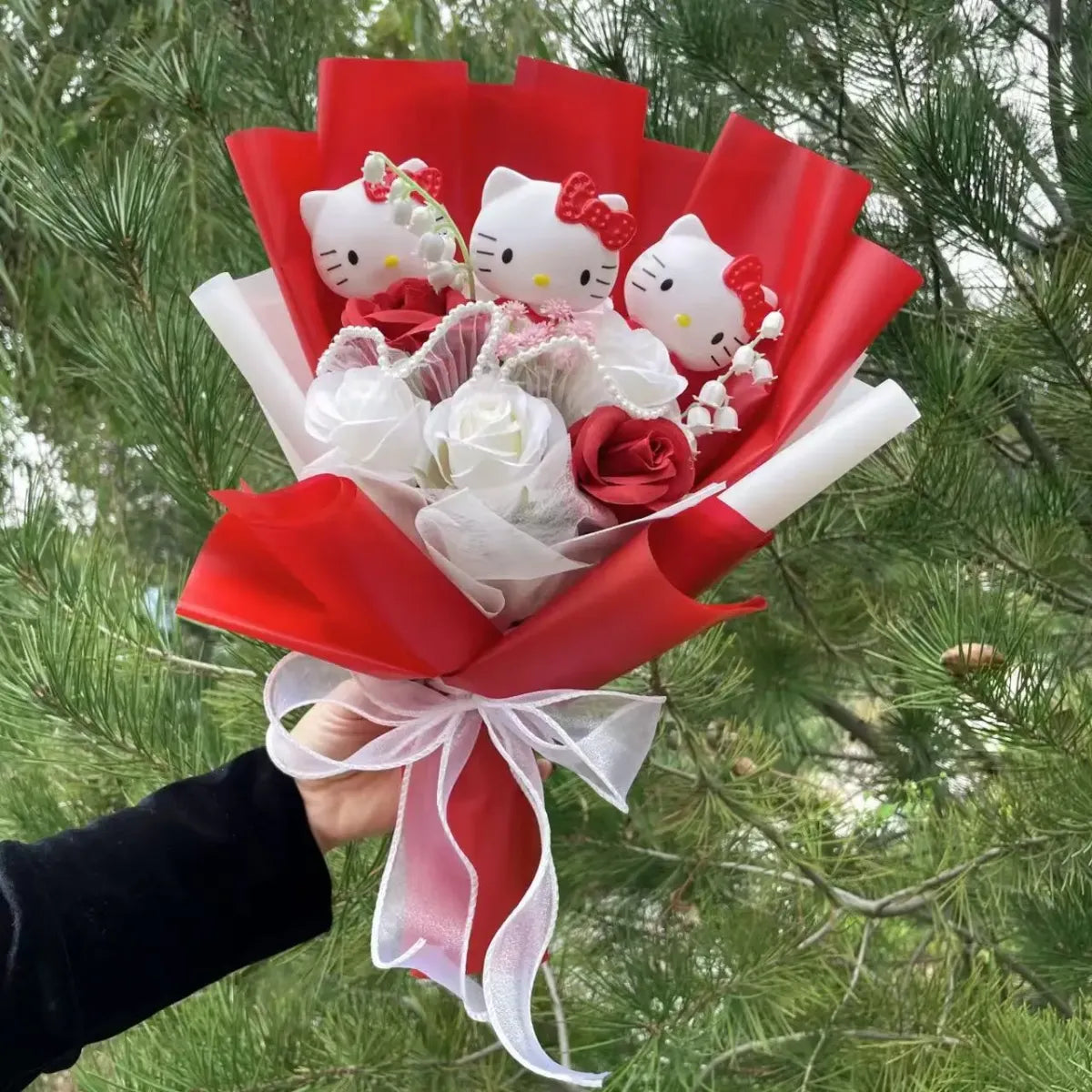 Kawaii Hello Kitty Plush Bouquet – Sanrio Flower Gift for Birthdays - Plushies - Plushie - 8