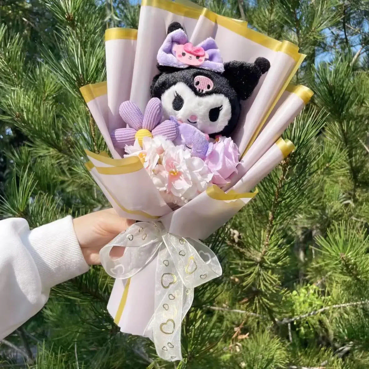 Kawaii My Melody & Hello Kitty Plush Bouquet – Sanrio Gift Flowers - Plushies - Plushie - 12