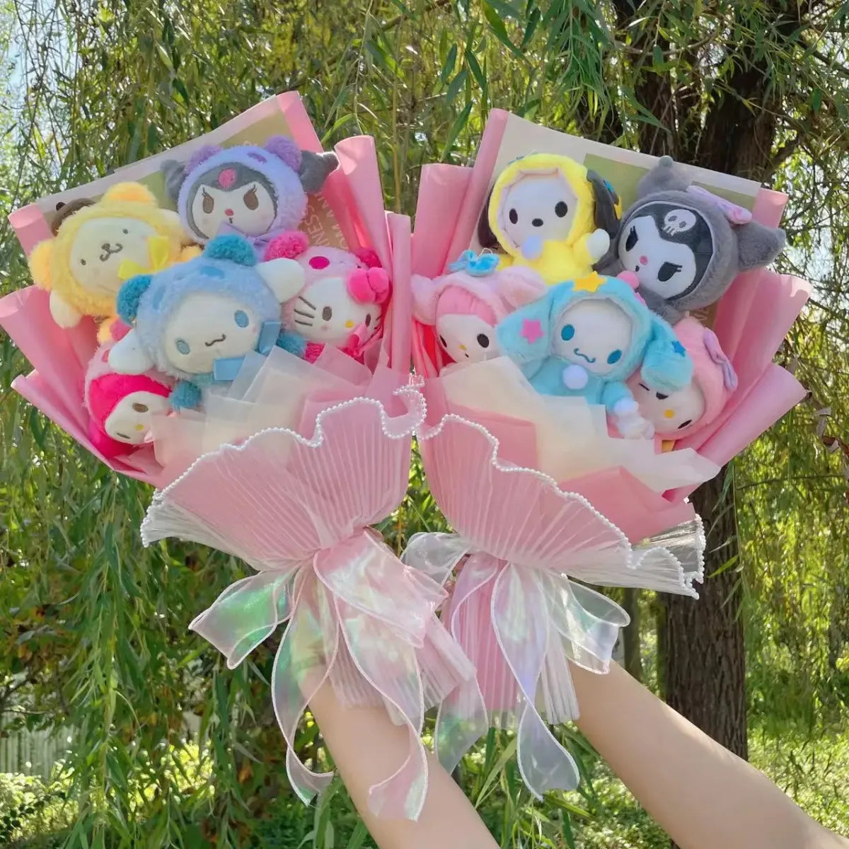 Kawaii Cinnamoroll & Kuromi Plush Bouquet – Sanrio Gift Flowers Set - Harajuku Style - Plushie - 4