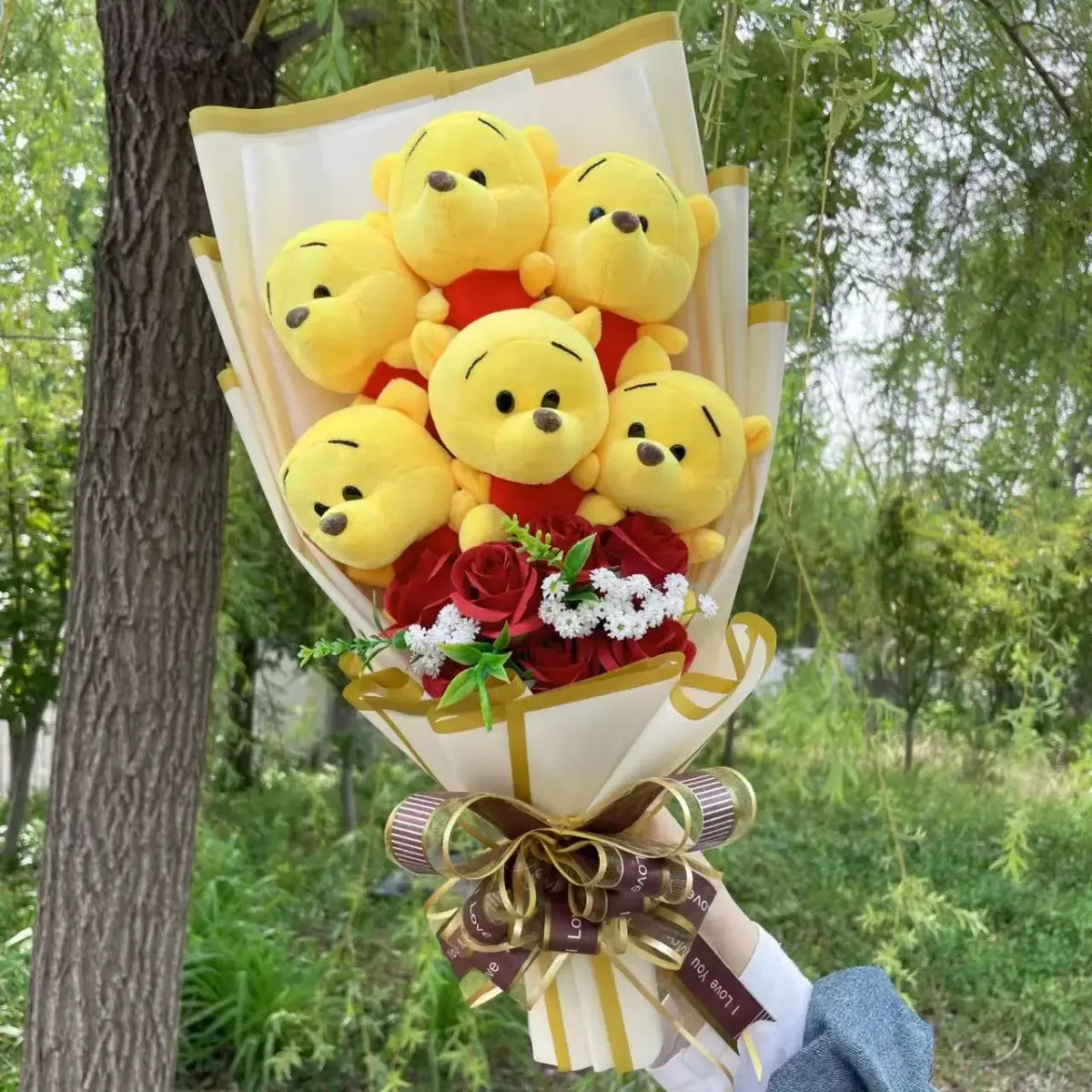 Winnie the Pooh Plush Bouquet – Handmade Gift with Eeyore & Tigger - Plushies - Plushie - 7