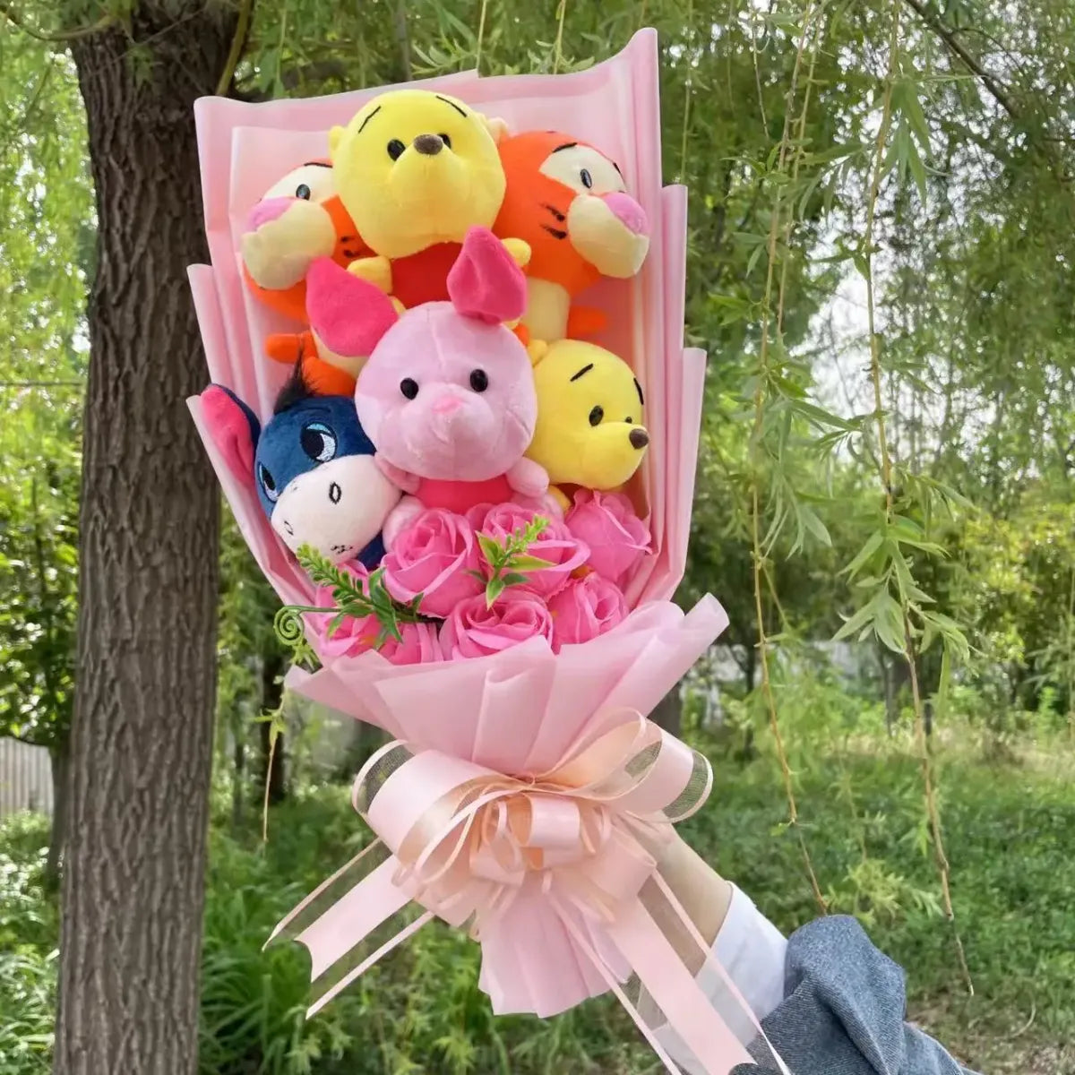 Winnie the Pooh Plush Bouquet – Handmade Gift with Eeyore & Tigger - Plushies - Plushie - 3