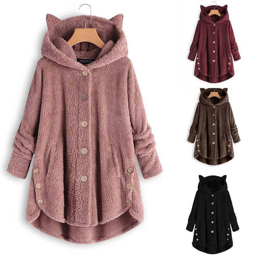 Women’s Plush Kawaii Coat - Women’s Clothing & Accessories - Shirts & Tops - 2 - 2024