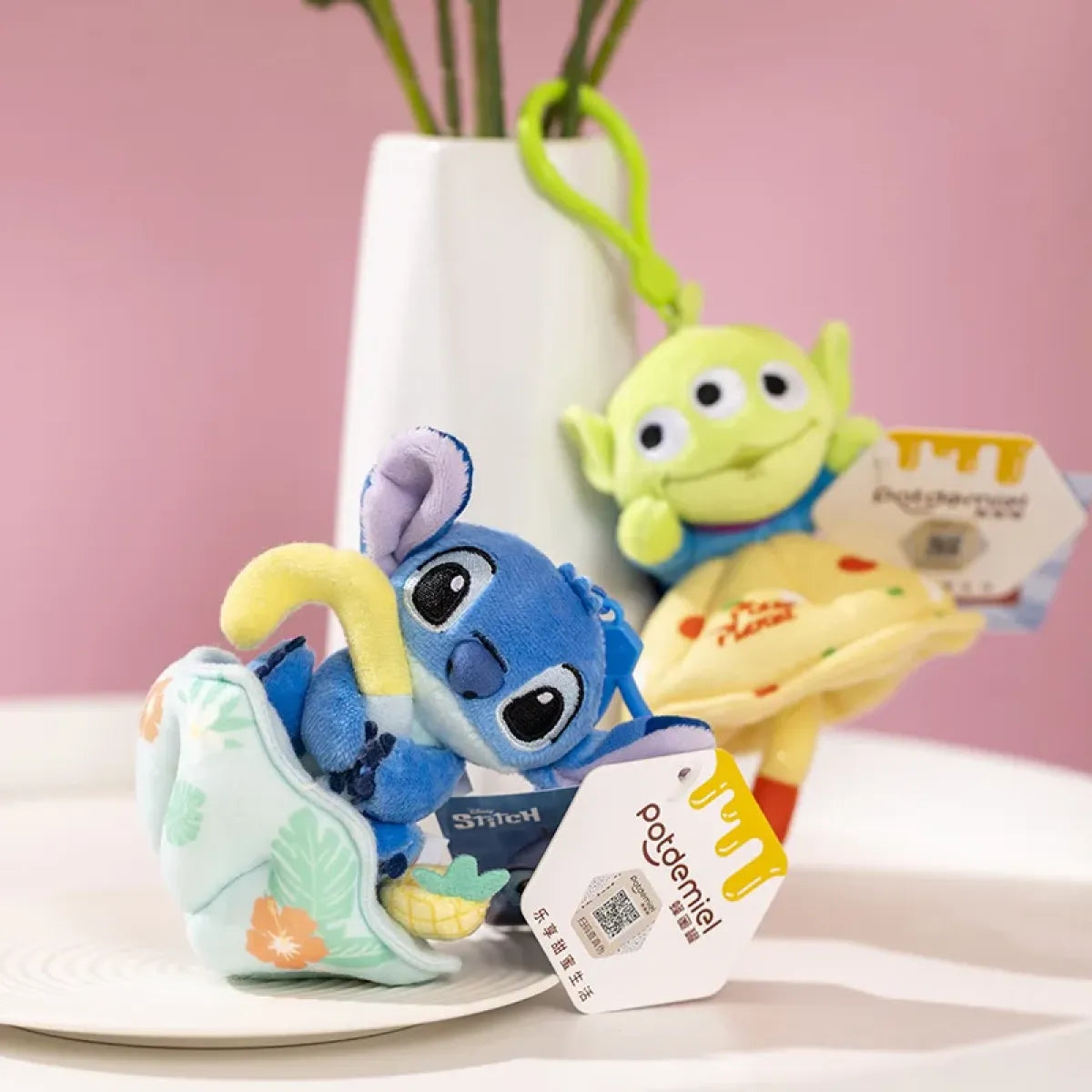 12cm Kawaii Stitch Plush Keychain – Blue & Purple Bag Charm Accessory - Harajuku Style - Plushie - 5