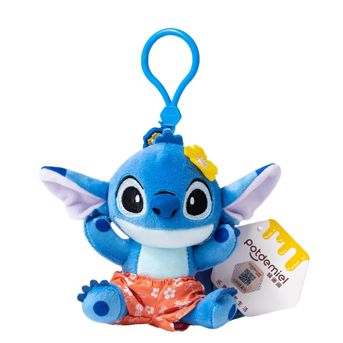 12cm Kawaii Stitch Plush Keychain – Blue & Purple Bag Charm Accessory - Harajuku Style - Plushie - 12