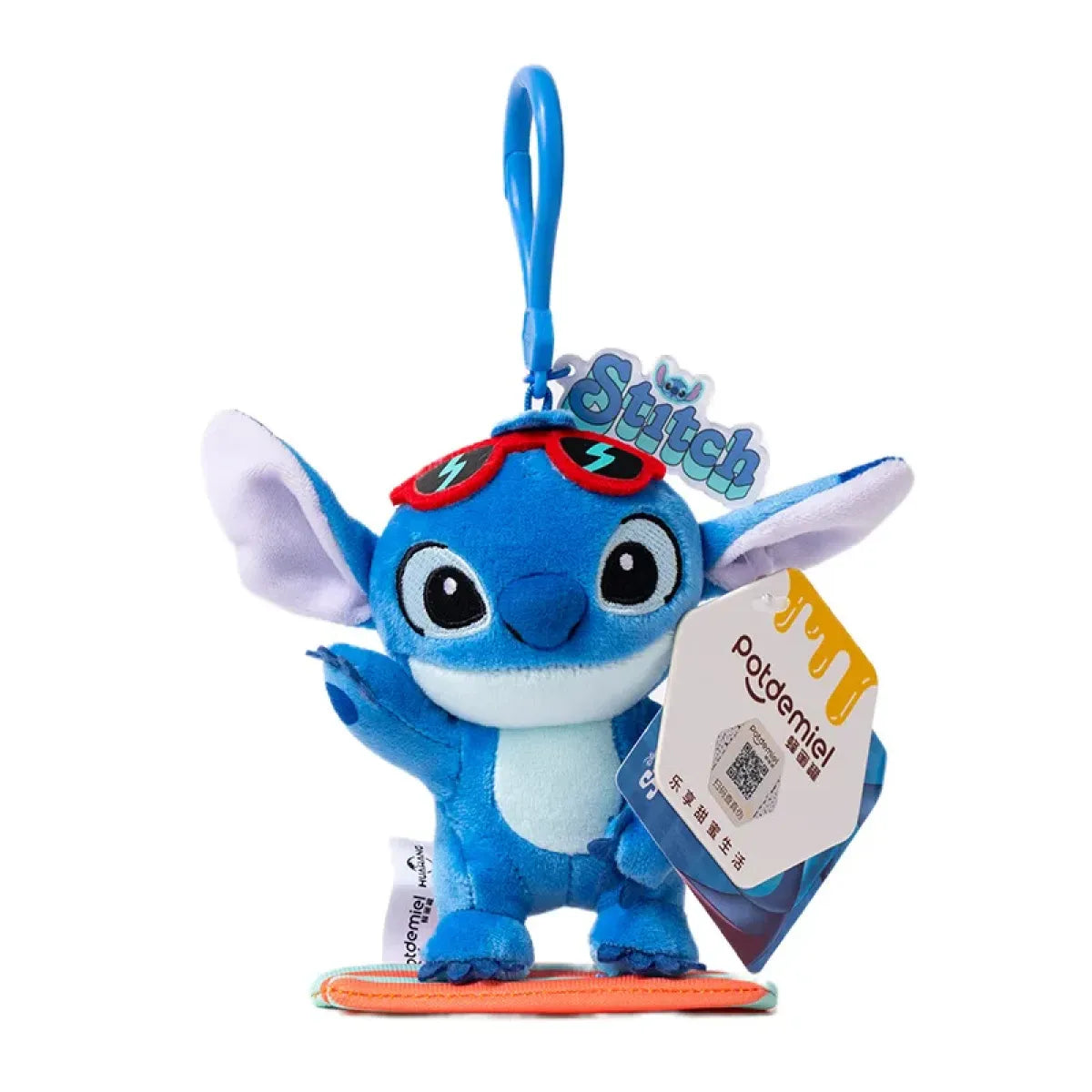 12cm Kawaii Stitch Plush Keychain – Blue & Purple Bag Charm Accessory - Harajuku Style - Plushie - 11