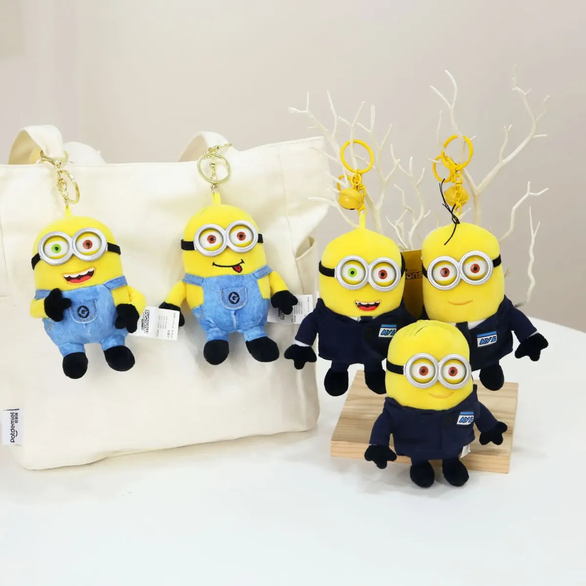 Kawaii Minions Plush Keychain – Small Stuffed Toys for Birthday Gift - Best Sellers - Plushie - 1