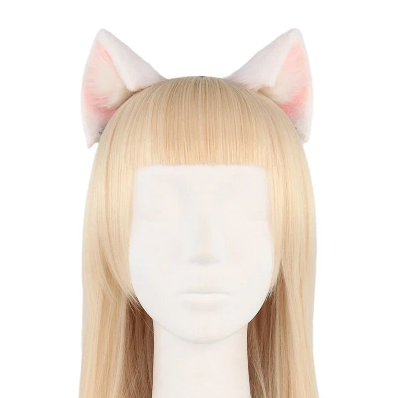 Handmade Cat Faux Fur Ears Headband - Fluffy Plush Animal Hair Hoop - Q - Plushies - Hair Accessories - 31 - 2024