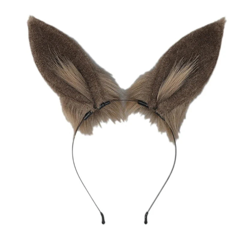 Handmade Cat Faux Fur Ears Headband - Fluffy Plush Animal Hair Hoop - V - Plushies - Hair Accessories - 36 - 2024