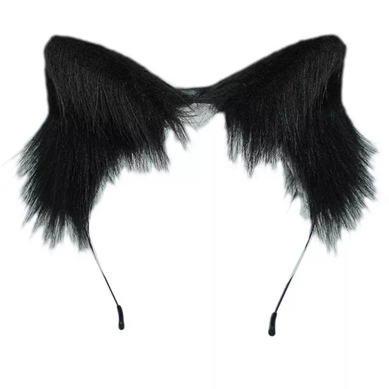 Handmade Cat Faux Fur Ears Headband - Fluffy Plush Animal Hair Hoop - C - Plushies - Hair Accessories - 8 - 2024