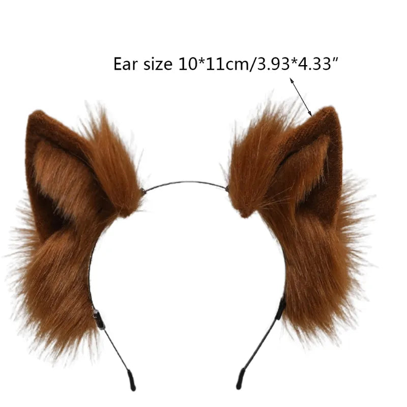 Handmade Cat Faux Fur Ears Headband - Fluffy Plush Animal Hair Hoop - Plushies - Hair Accessories - 6 - 2024