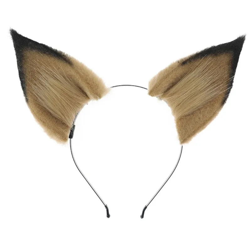 Handmade Cat Faux Fur Ears Headband - Fluffy Plush Animal Hair Hoop - G - Plushies - Hair Accessories - 11 - 2024