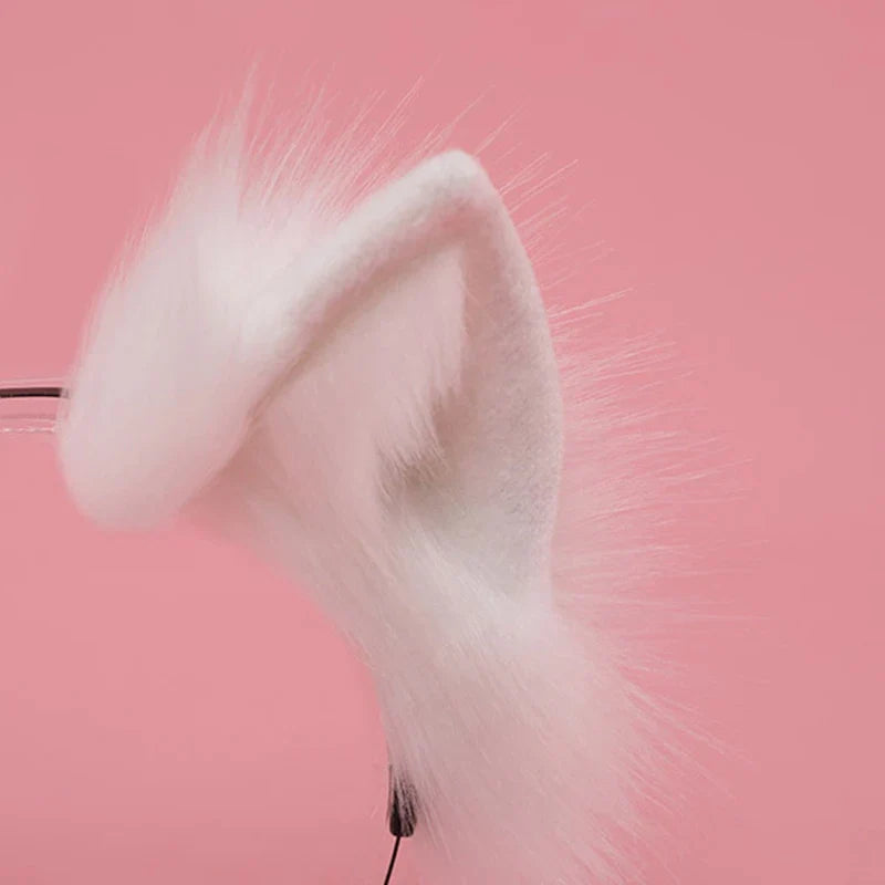 Handmade Cat Faux Fur Ears Headband - Fluffy Plush Animal Hair Hoop - Plushies - Hair Accessories - 5 - 2024