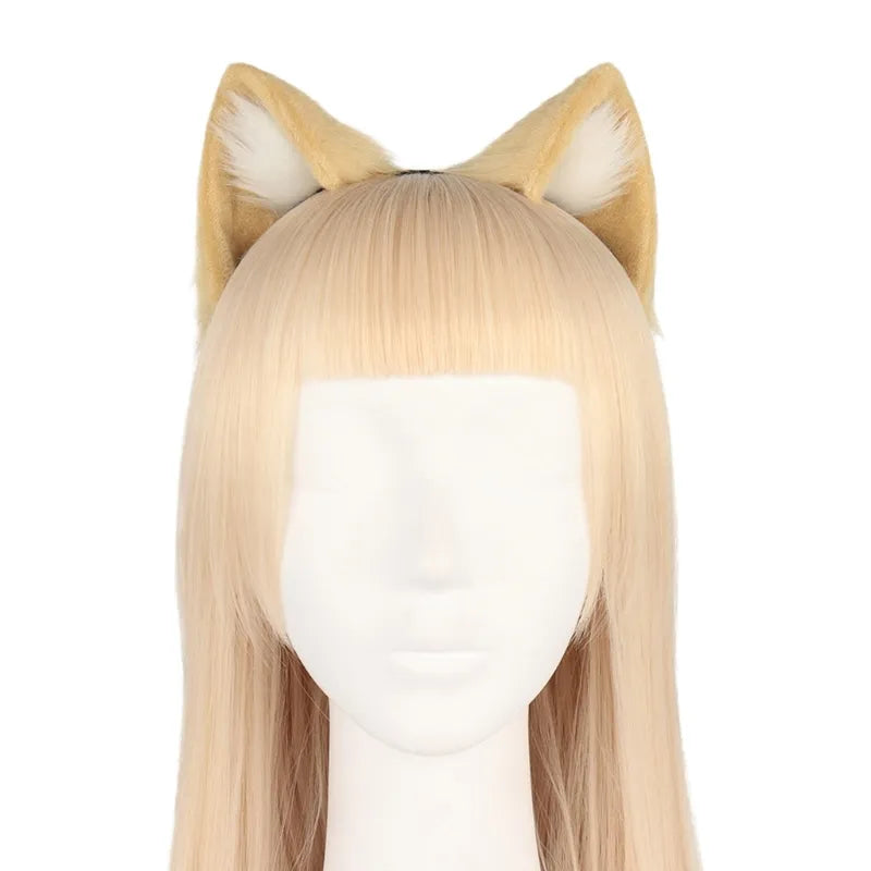 Handmade Cat Faux Fur Ears Headband - Fluffy Plush Animal Hair Hoop - P - Plushies - Hair Accessories - 30 - 2024