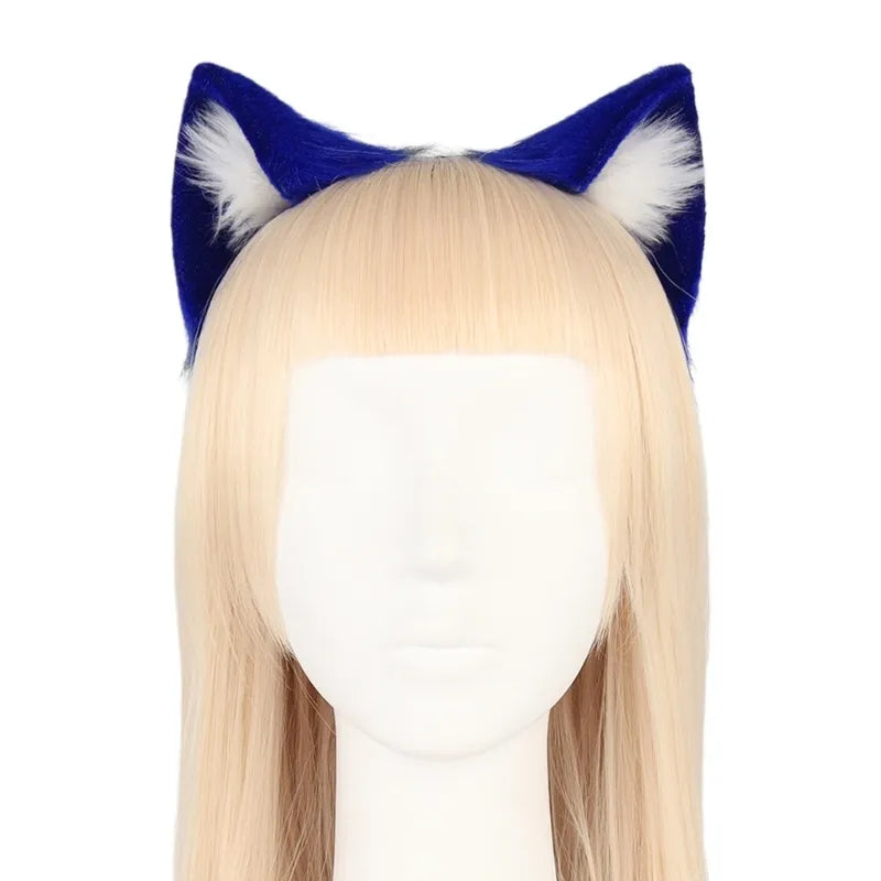 Handmade Cat Faux Fur Ears Headband - Fluffy Plush Animal Hair Hoop - M - Plushies - Hair Accessories - 26 - 2024