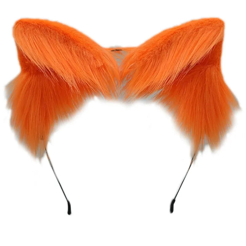 Handmade Cat Faux Fur Ears Headband - Fluffy Plush Animal Hair Hoop - D - Plushies - Hair Accessories - 10 - 2024