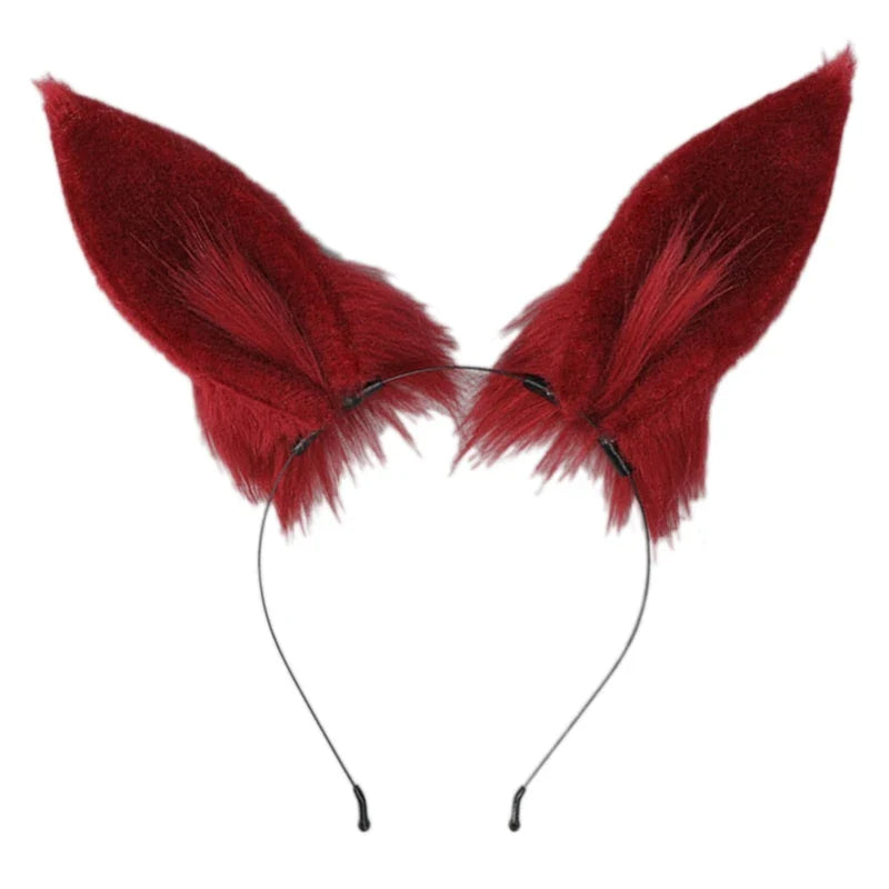 Handmade Cat Faux Fur Ears Headband - Fluffy Plush Animal Hair Hoop - U - Plushies - Hair Accessories - 35 - 2024