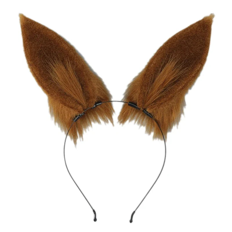 Handmade Cat Faux Fur Ears Headband - Fluffy Plush Animal Hair Hoop - T - Plushies - Hair Accessories - 34 - 2024