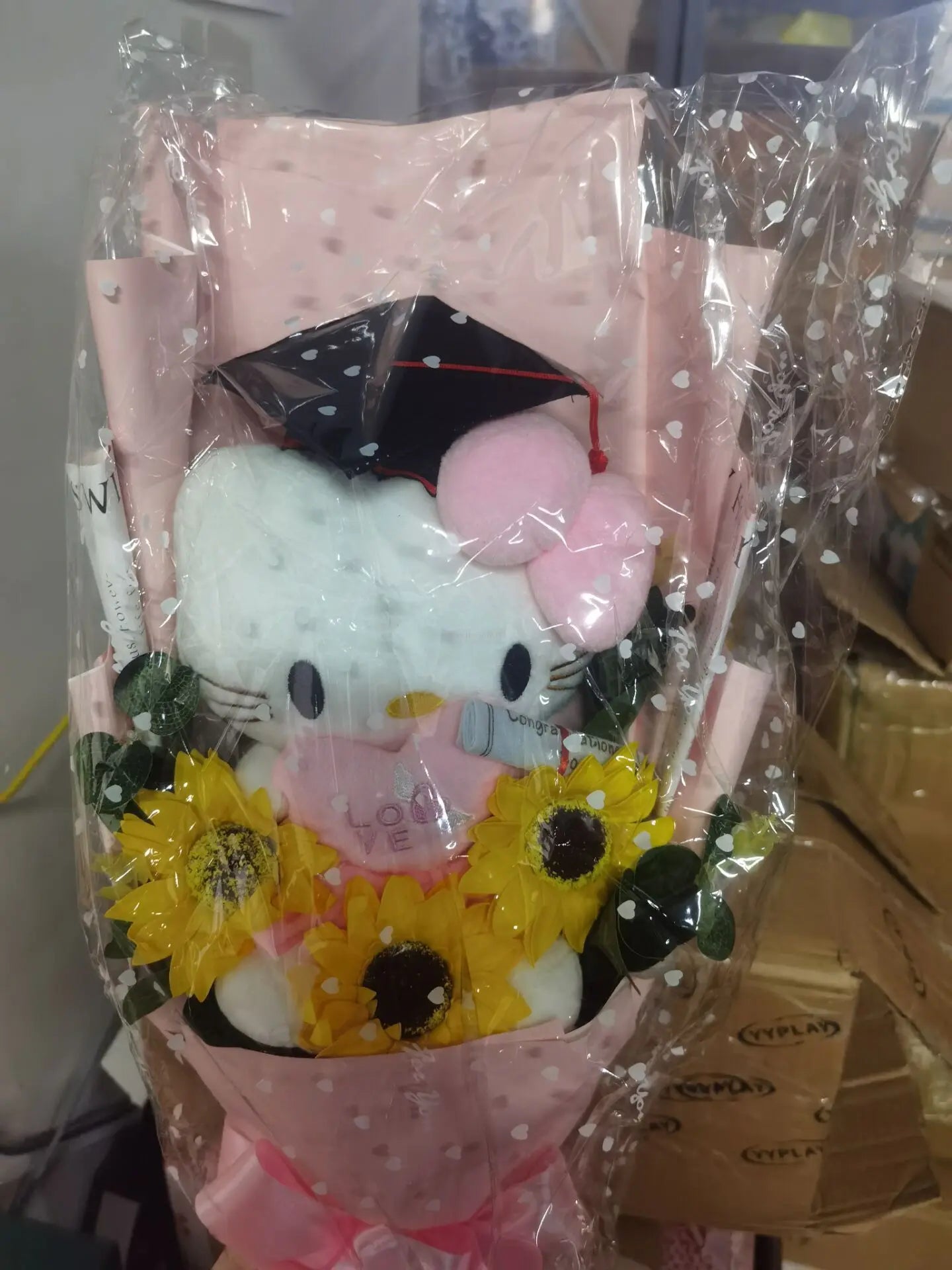 Hello Kitty Graduation Bouquet - 1 Kitty - All Products - Stuffed Animals - 8 - 2024