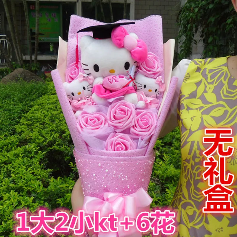 Hello Kitty Graduation Bouquet - 1 and 2kitty A - All Products - Stuffed Animals - 4 - 2024