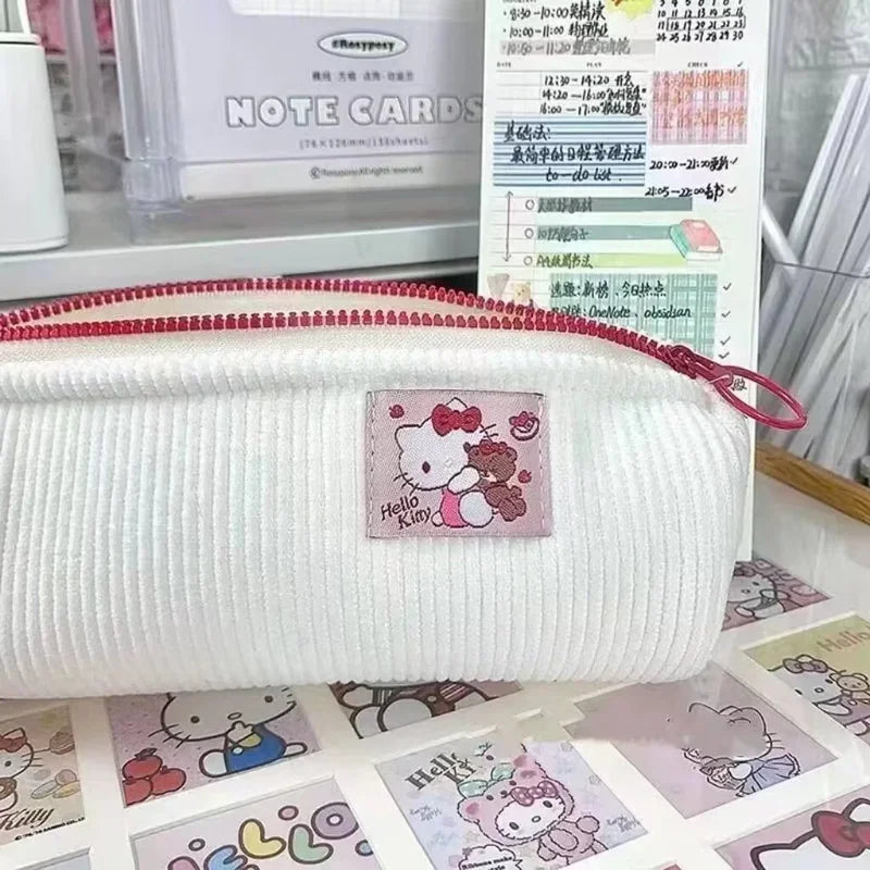 Hello Kitty Plush Storage Bag: Adorable Sanrio Makeup & Stationery Organizer - Hello Kitty 3 - Plushies - Luggage &