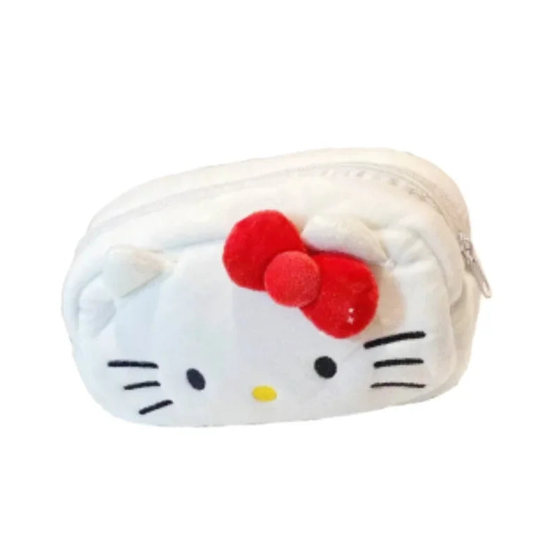 Hello Kitty Plush Storage Bag: Adorable Sanrio Makeup & Stationery Organizer - Plushies - Luggage & Bags - 5 - 2024
