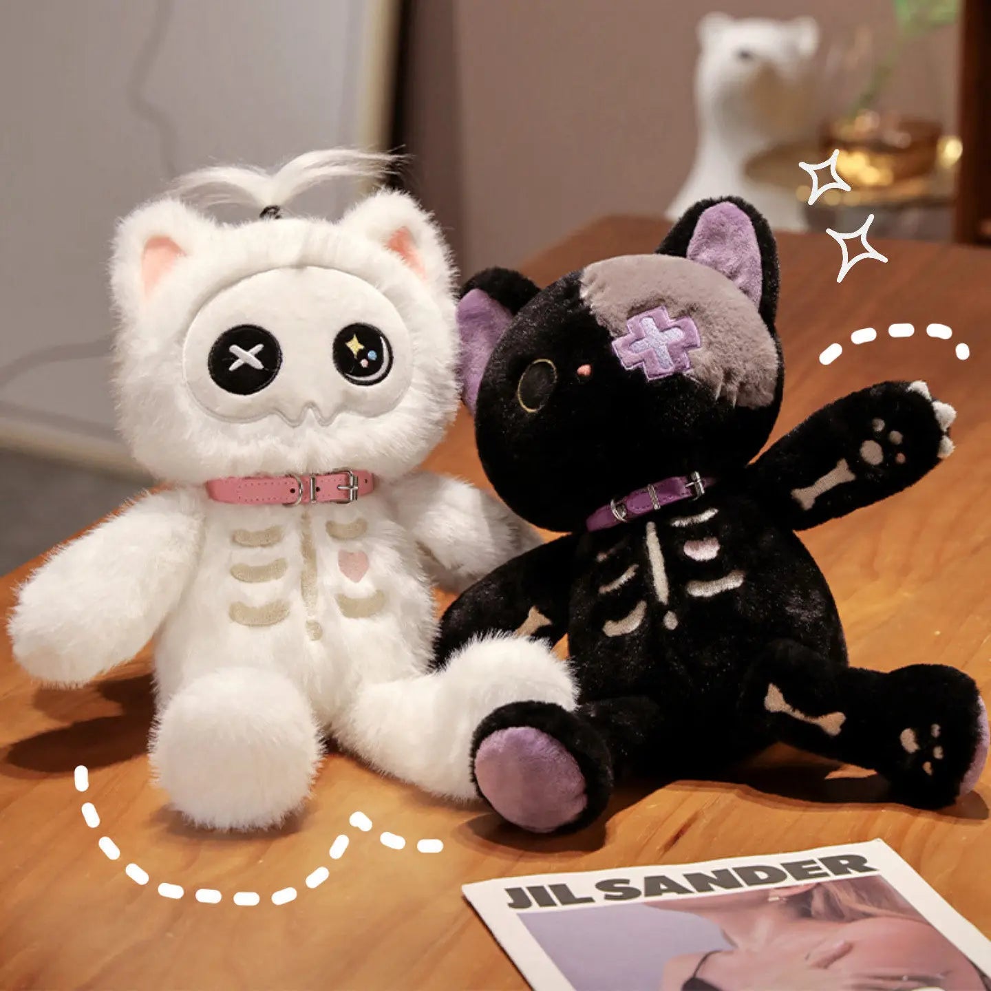 Kawaii Devil Skeleton Cat Plush - Cute Gothic Plushie - Plushies - Stuffed Animals - 2 - 2024