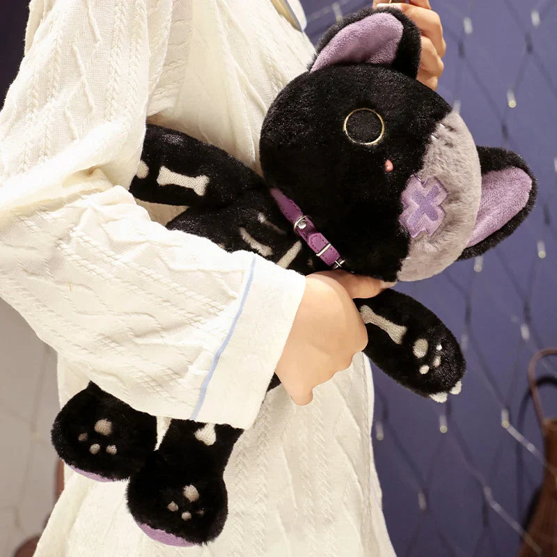 Kawaii Devil Skeleton Cat Plush - Cute Gothic Plushie - Plushies - Stuffed Animals - 3 - 2024