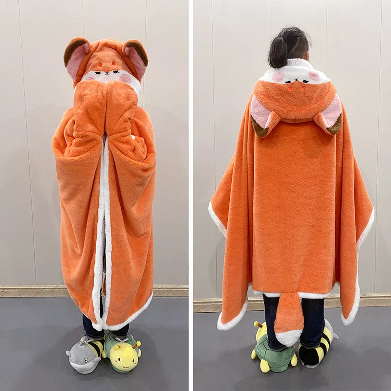 Kawaii Fox Plush Blanket Robe - Plushies - Clothing Accessories - 3 - 2024