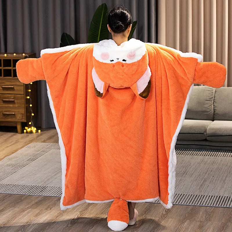 Kawaii Fox Plush Blanket Robe - 120x160cm - Plushies - Clothing Accessories - 7 - 2024