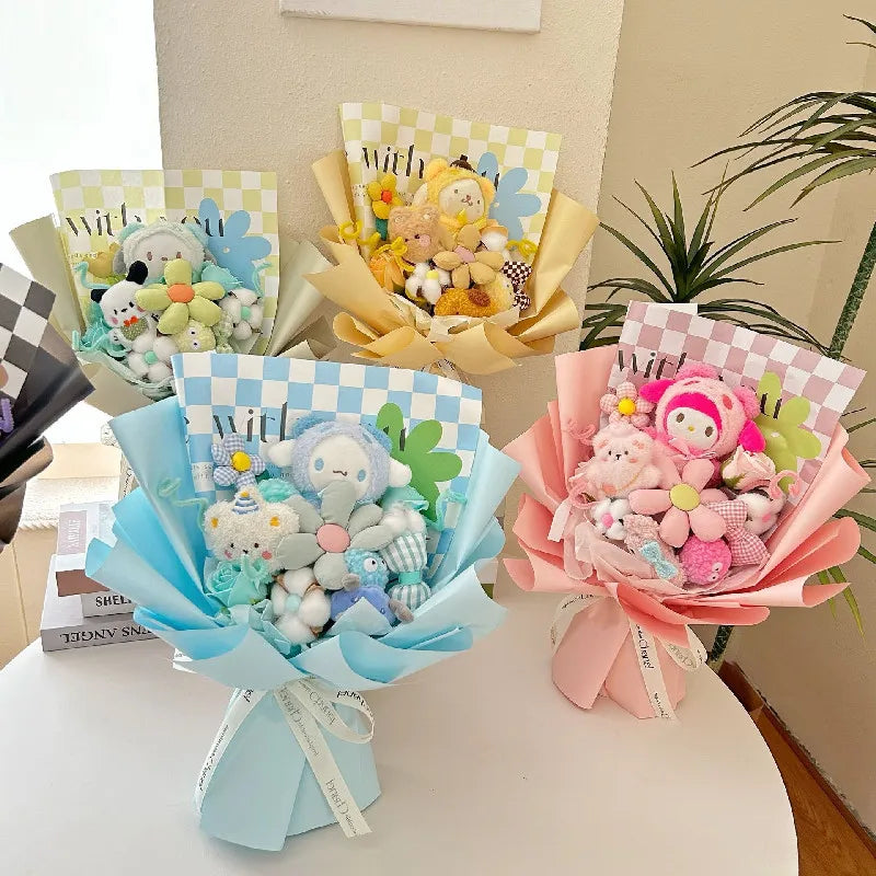 Sanrio Plush Bouquet - Kuromi & Cinnamoroll - Plushies - Toys - 1 - 2024