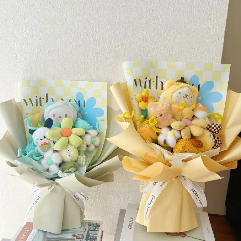 Sanrio Plush Bouquet - Kuromi & Cinnamoroll - Plushies - Toys - 2 - 2024