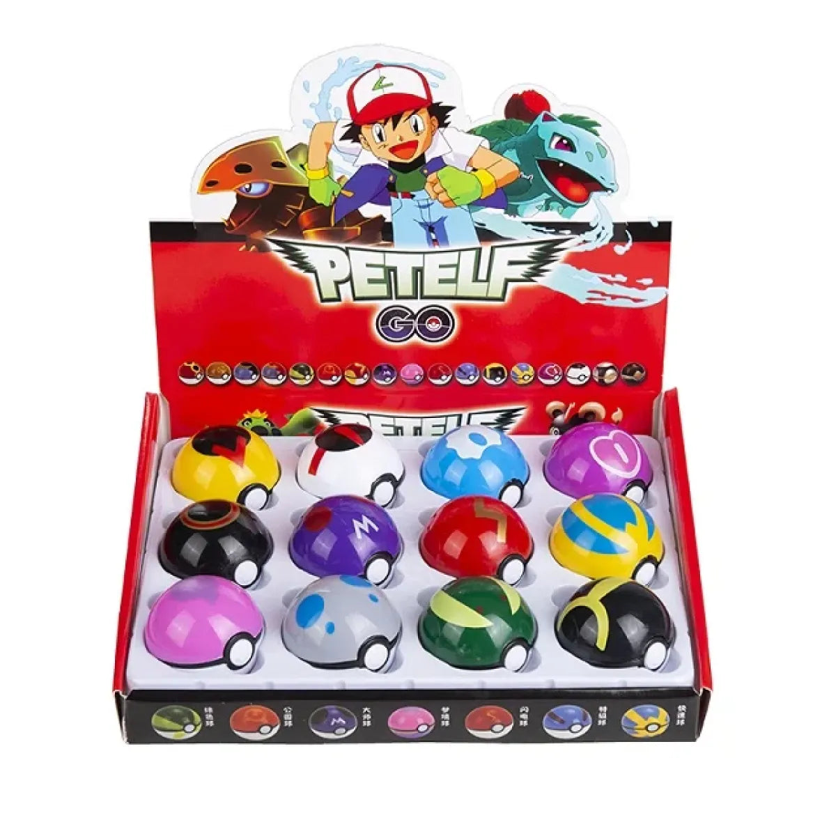 12-Piece Pocket Monster Pokeball Figure Set - Anime - Figures - 1