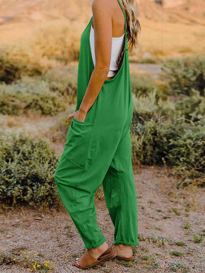 Sleeveless V-Neck Pocketed Jumpsuit - Women’s Clothing & Accessories - Jumpsuits & Rompers - 8 - 2024