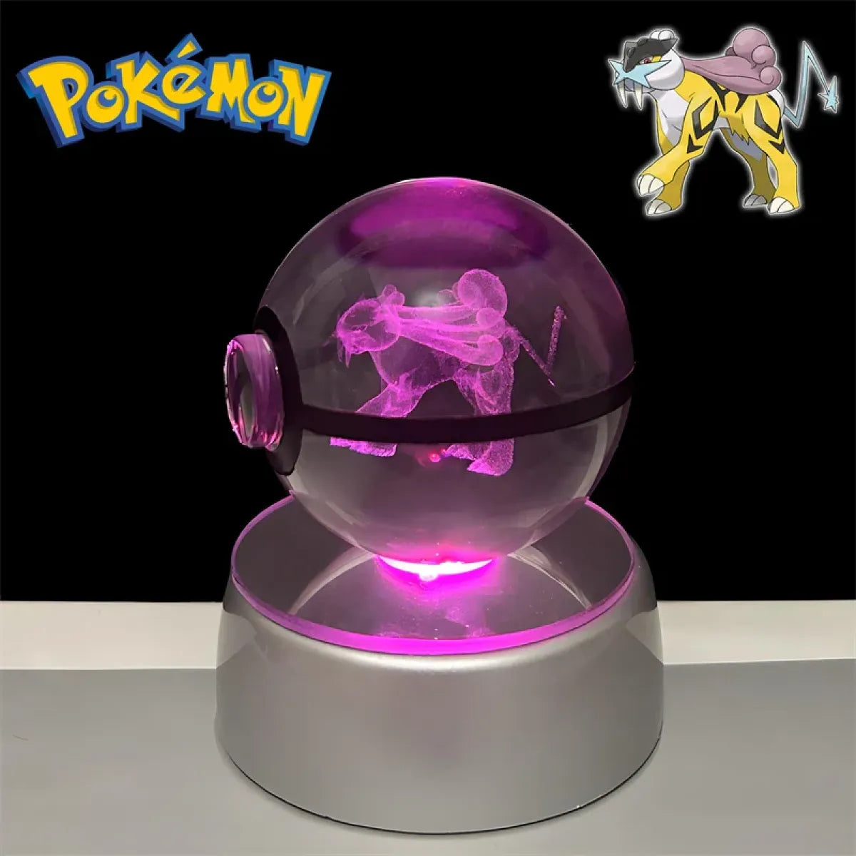 Pokemon 3D Crystal Poké Ball LED Night Light Figure - Anime - Figures - 10