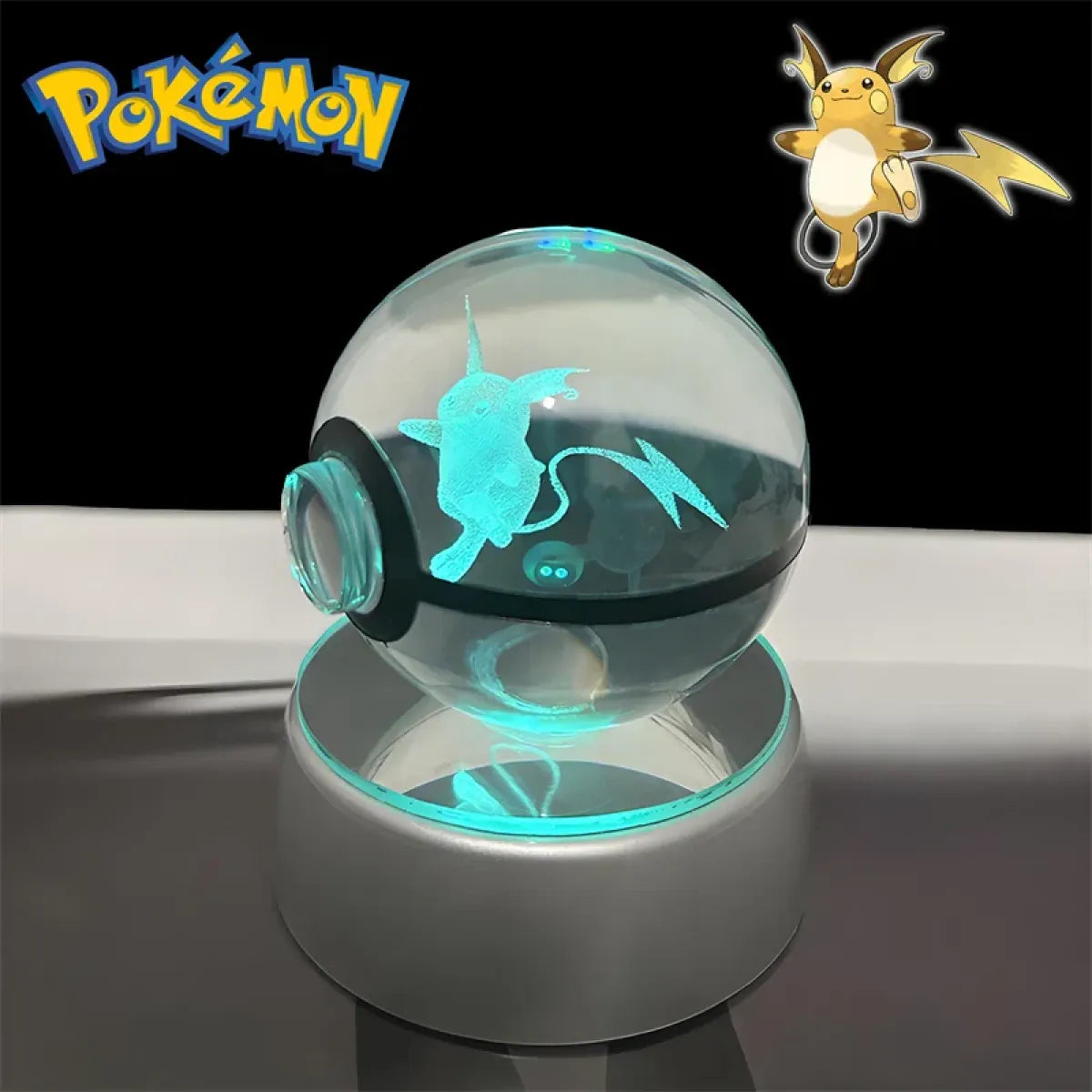 Pokemon 3D Crystal Poké Ball LED Night Light Figure - Anime - Figures - 13