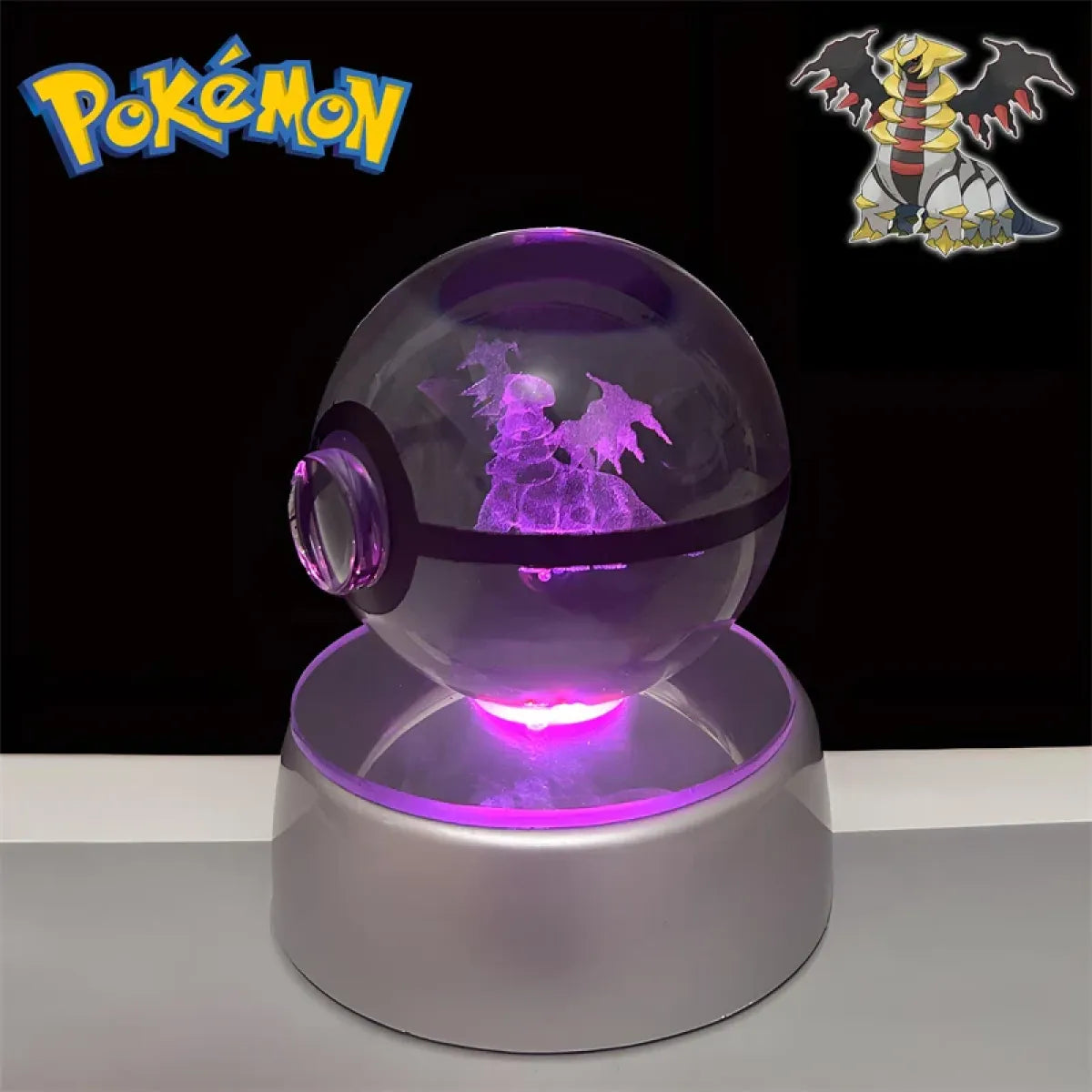 Pokemon 3D Crystal Poké Ball LED Night Light Figure - Anime - Figures - 2