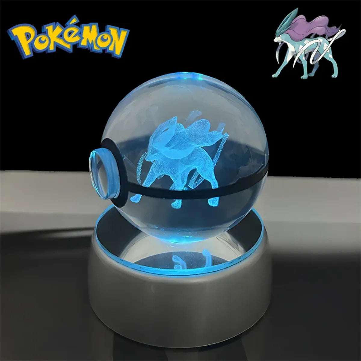 Pokemon 3D Crystal Poké Ball LED Night Light Figure - Anime - Figures - 22