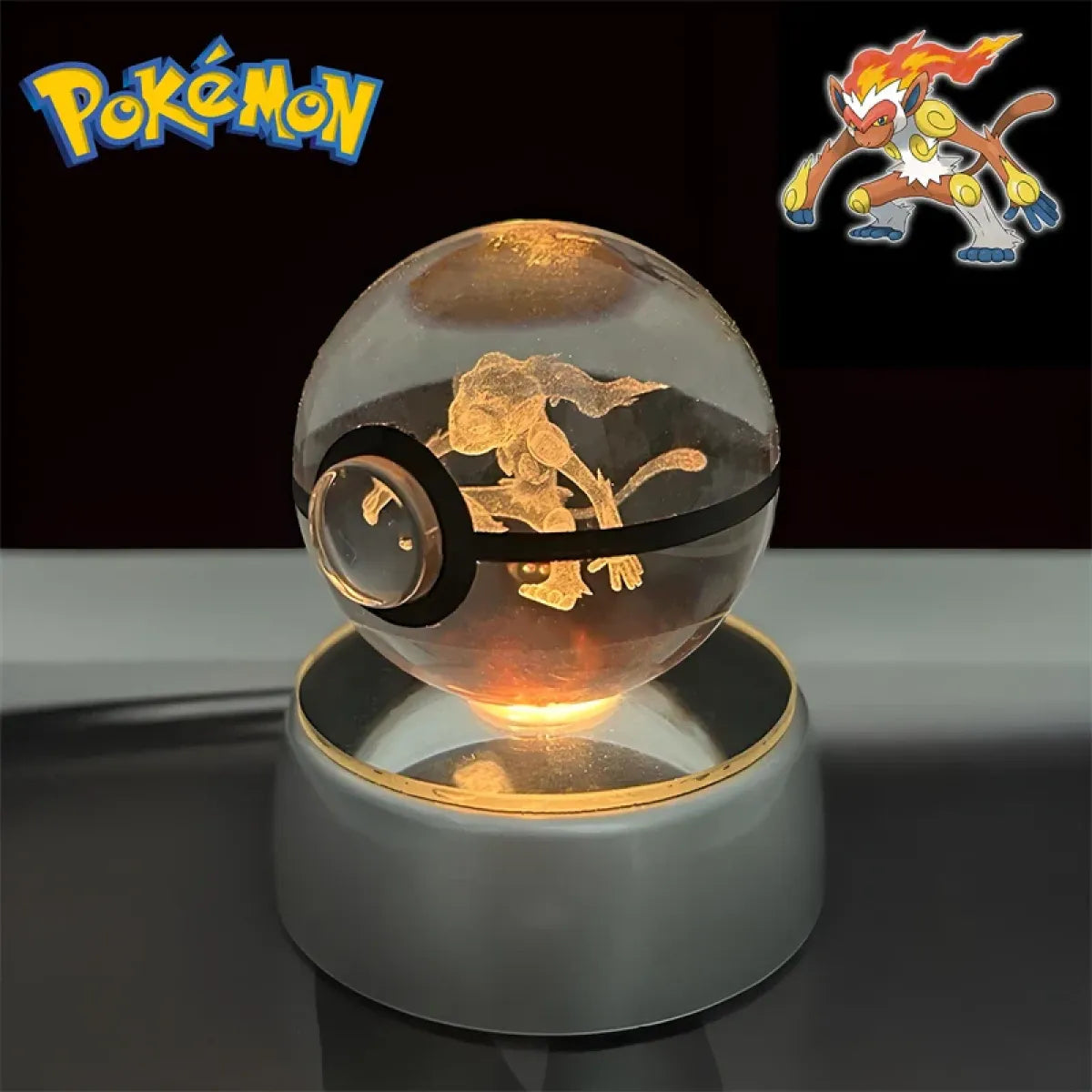 Pokemon 3D Crystal Poké Ball LED Night Light Figure - Anime - Figures - 37