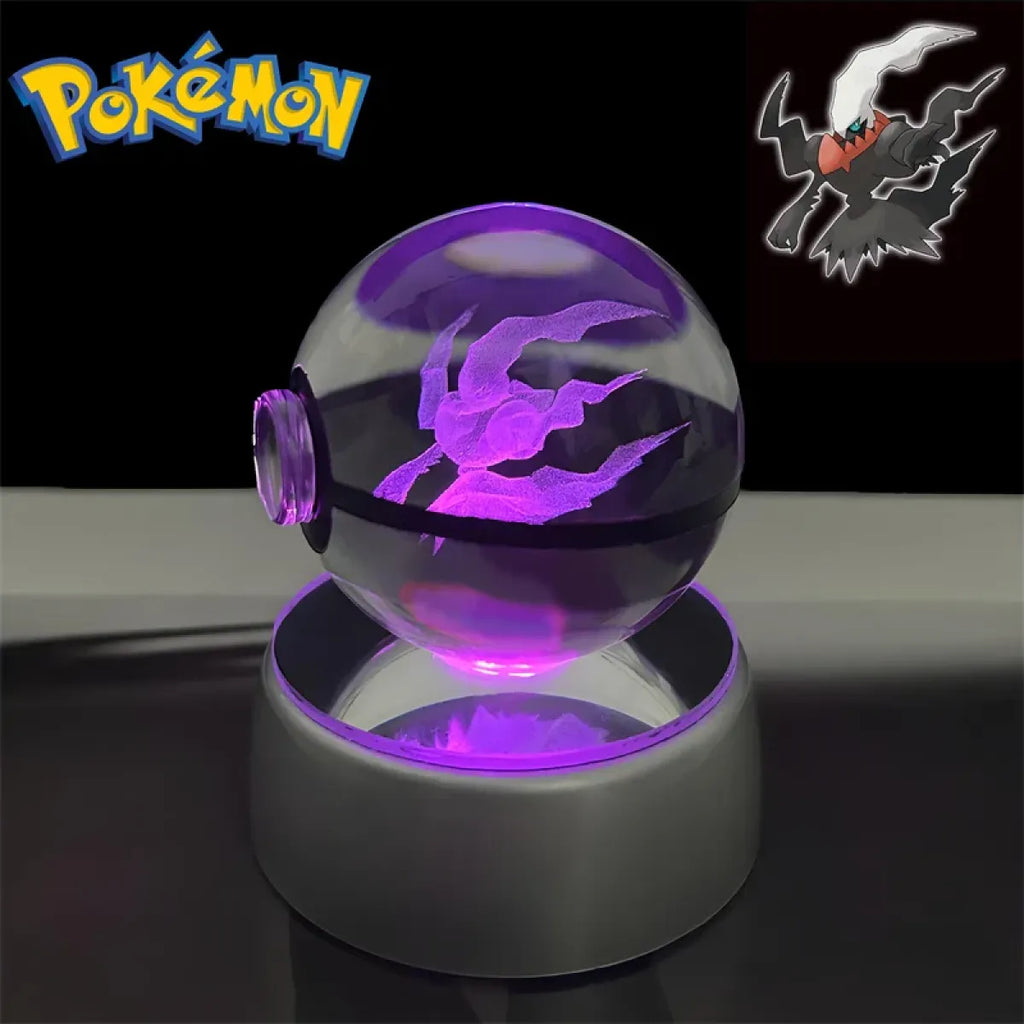 Pokemon 3D Crystal Poké Ball LED Night Light Figure - Anime - Figures - 4