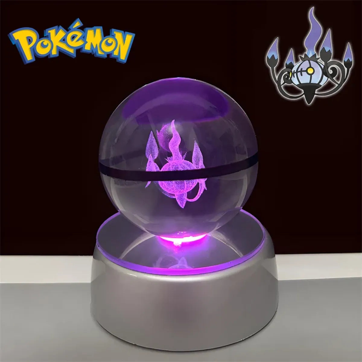 Pokemon 3D Crystal Poké Ball LED Night Light Figure - Anime - Figures - 8